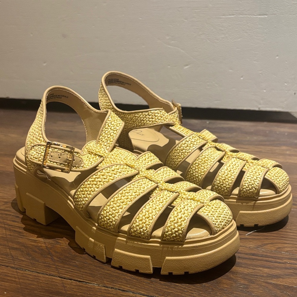 Wild Pair Yellow Platform Sandals